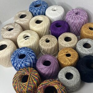 20 Spools Crochet Thread Various Shades Bundle #9